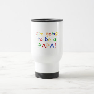 Going to be a Papa - Primary Colours Travel Mug