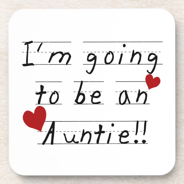 Going To Be An Auntie Kid Print Tshirts and Gifts Coaster (Front)