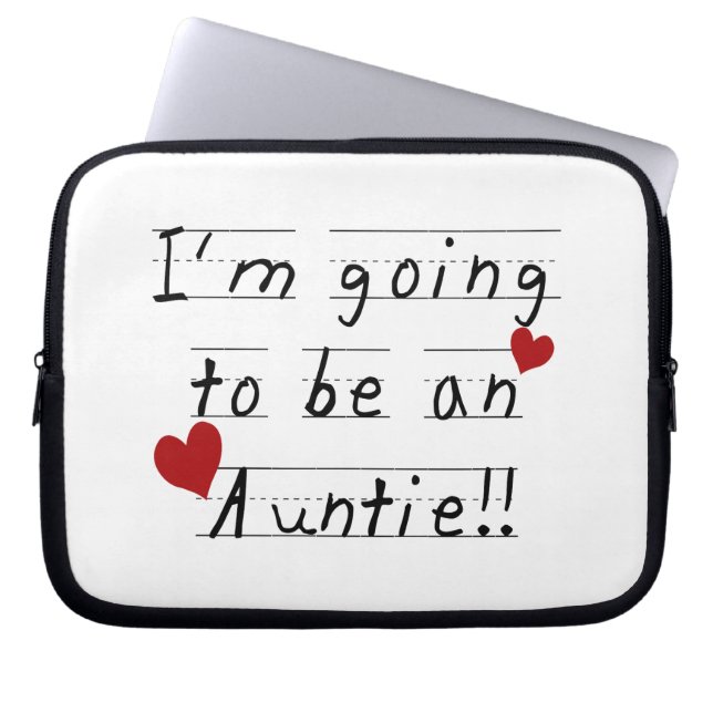 Going To Be An Auntie Kid Print Tshirts and Gifts Laptop Sleeve (Front)