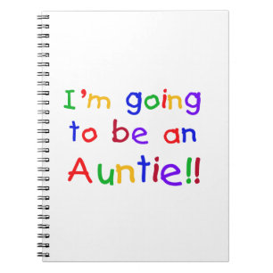 Going To Be An Auntie Primary Colours Gifts Notebook