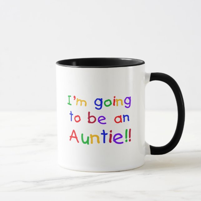 Going to be an Auntie Primary Colours Mug (Right)