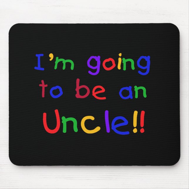Going to be an Uncle Primary Colours Text Mouse Mat (Front)