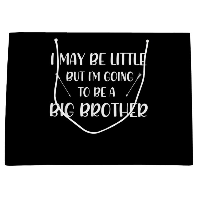 Going To Be Big Brother Announcement Gift Brother Large Gift Bag (Front)