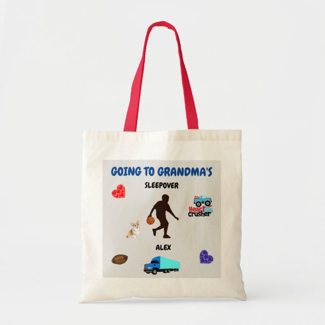 Going to Grandma's boys fun Tote Bag (Front)