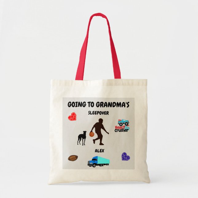 Going to Grandma's boys fun Tote Bag (Front)
