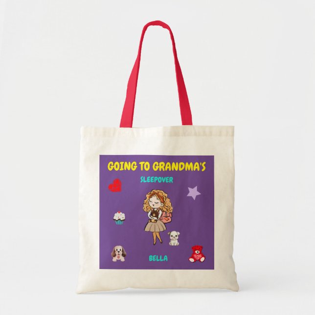 Going to Grandma's girls fun Tote Bag (Front)