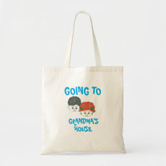 "GOING TO GRANDMA'S HOUSE" TOTE BAG WITH CUTE FACE