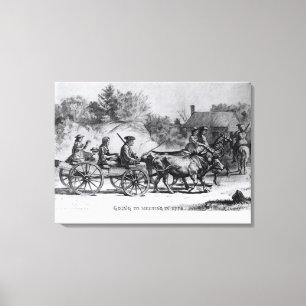 Going to Meeting in 1776, 1876 Canvas Print