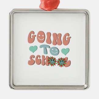 Going To School Metal Tree Decoration