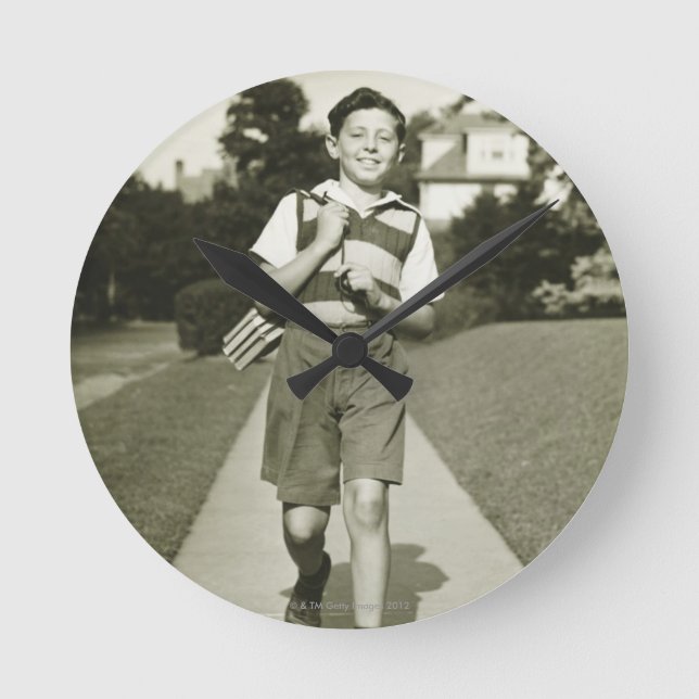 Going to School Round Clock (Front)