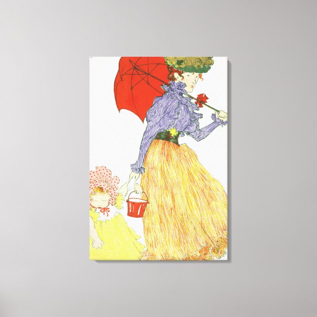 Going to the Beach, from 'L'Estampe Moderne', publ Canvas Print (Front)