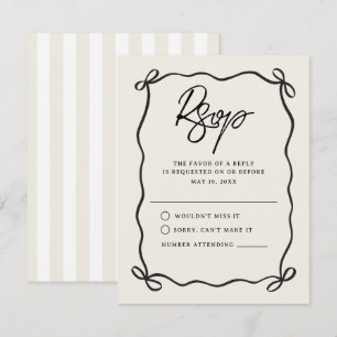 Going to the Chapel Coquette Bow Wedding RSVP Card