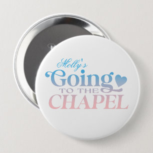 Going to the Chapel - Custom Bride Design 10 Cm Round Badge