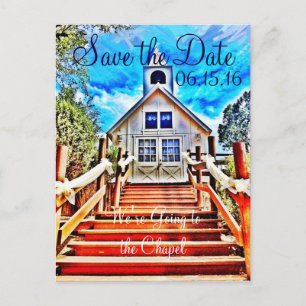 Going to the Chapel Save the Date Wedding Postcard