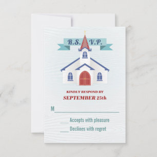 Going to the Chapel Wedding RSVP Card