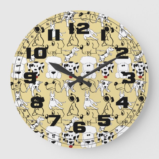 Going to the Dogs Pet Lovers Vet Dog Gifts Large Clock (Front)