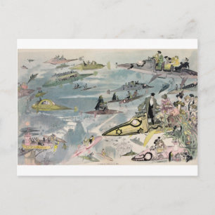 Going to the Opera in the Year 2000 Postcard