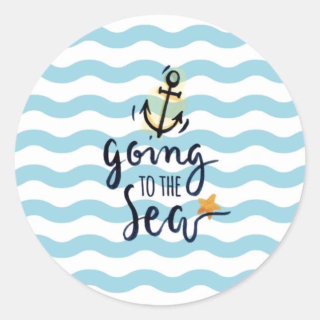 Going to the Sea – Nautical Anchor Sticker (Front)