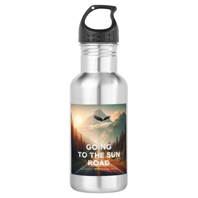 Going To The Sun Road Montana Eagle 532 Ml Water Bottle (Front)
