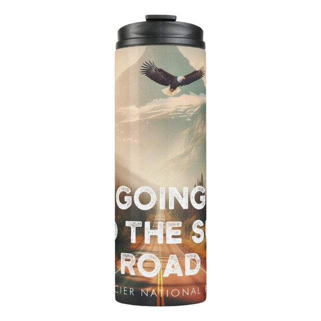 Going To The Sun Road Montana Eagle Thermal Tumbler (Front)