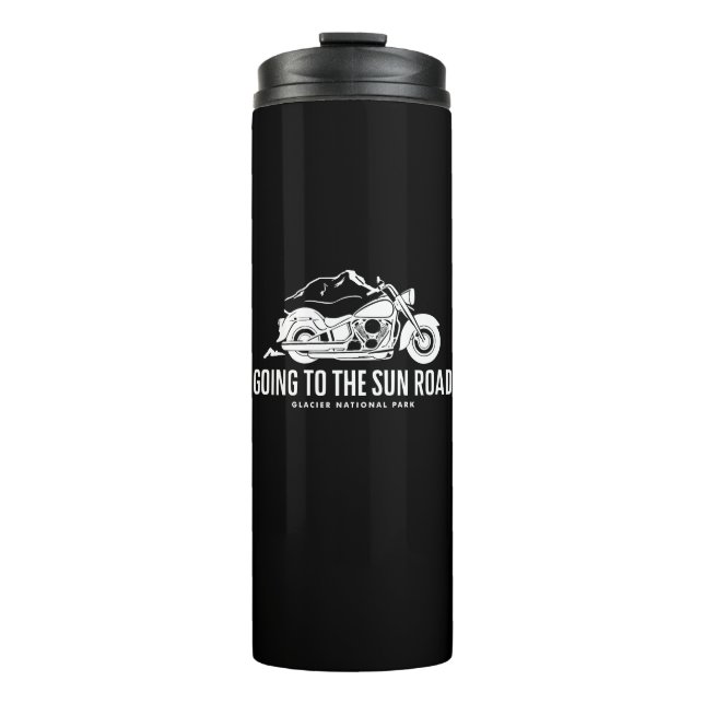 Going To The Sun Road Montana Motorcycle Thermal Tumbler (Front)