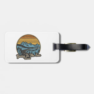 Going To The Sun Road Montana Retro Luggage Tag