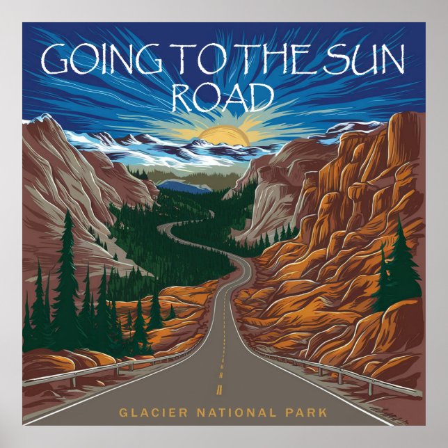 Going To The Sun Road Montana Vista Poster (Front)