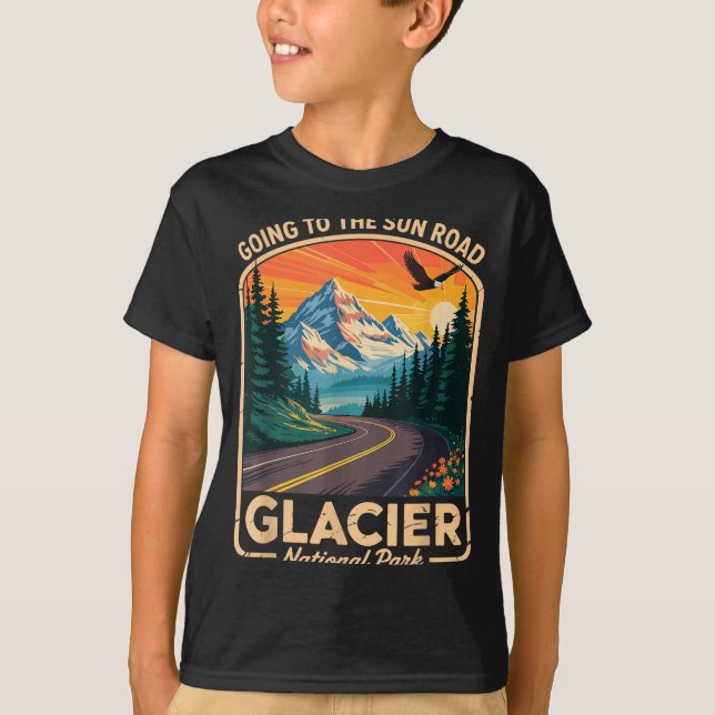 Going To The Sun Road Shirt Montana T Shirt Glacie (Front)