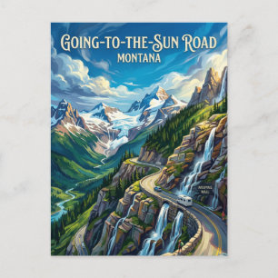 Going-to-the-Sun Road USA Postcard