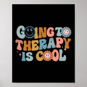 Going To The Therapy Is Cool Retro Feminist Poster