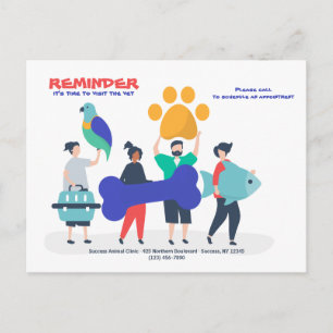 Going to the Vet Appointment Reminder Postcard