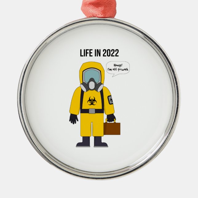 Going to work in 2022 metal tree decoration (Front)