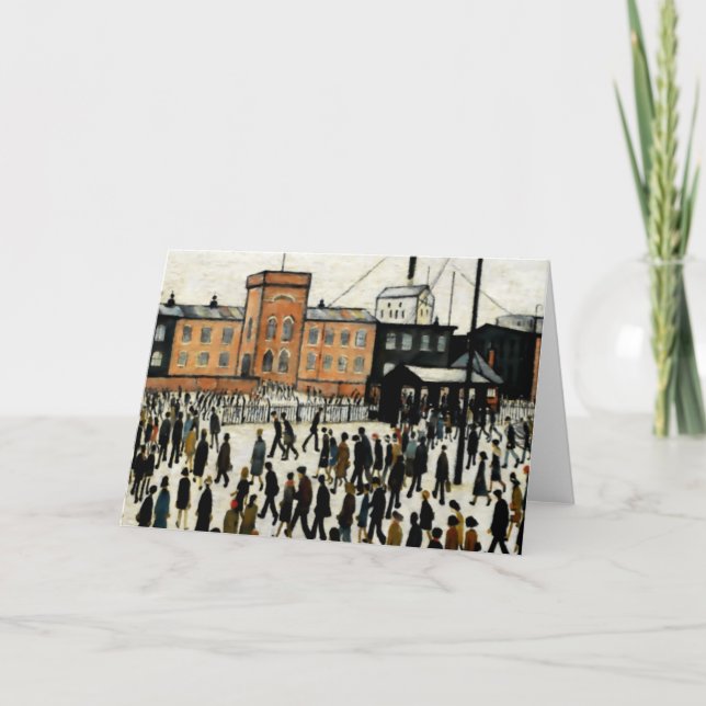 Going To Work L.S Lowry Card (Front)