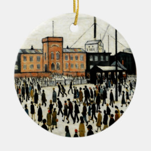 Going To Work L.S Lowry Ceramic Tree Decoration