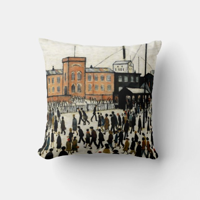 Going To Work L.S Lowry Cushion (Front)