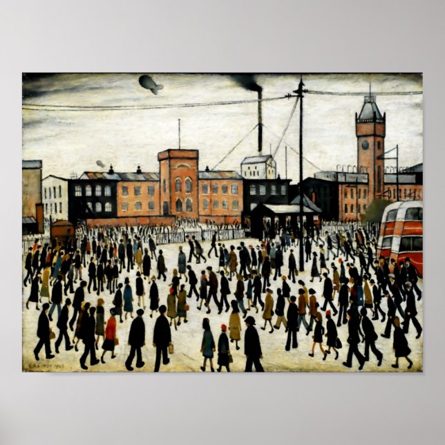 Going To Work L.S Lowry Poster (Front)