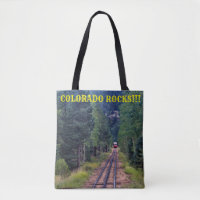 Going up PIKES PEAK TOTE BAG