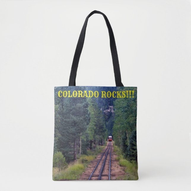 Going up PIKES PEAK TOTE BAG (Front)