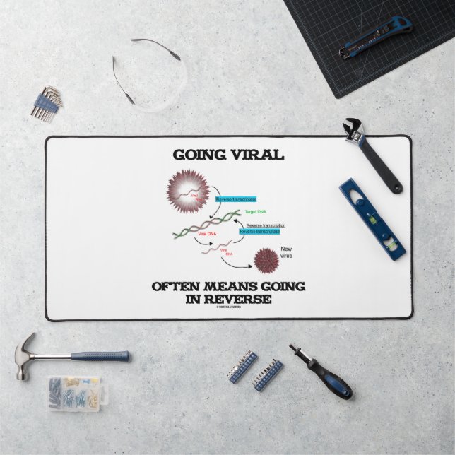 Going Viral Often Means Going In Reverse RNA Humou Desk Mat (Workstation)