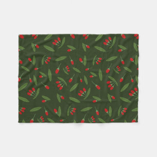 Goji Berries Fleece Blanket