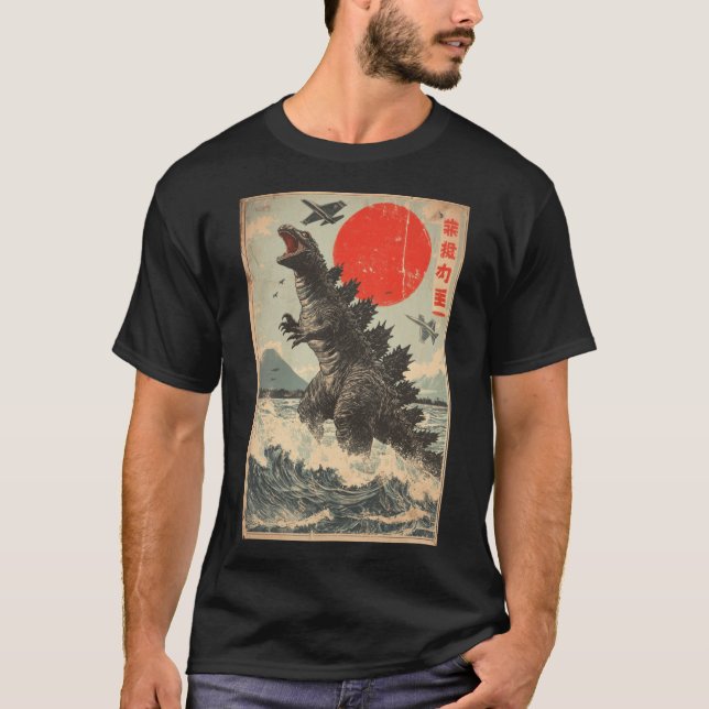 Gojira Wrath of the Mountain Kaiju Destruction Gam T-Shirt (Front)