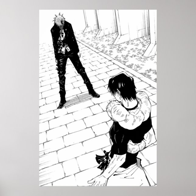 Gojo confronts Toji  Jujutsu Kaisen Manga Panel Poster (Front)