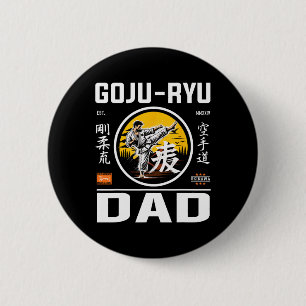 Goju-ryu Karate Dad For Dads With Karate Pion 6 Cm Round Badge