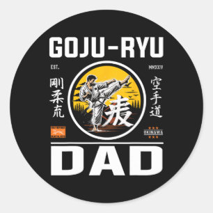 Goju-ryu Karate Dad For Dads With Karate Pion  Classic Round Sticker