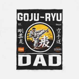 Goju-ryu Karate Dad For Dads With Karate Pion  Fleece Blanket
