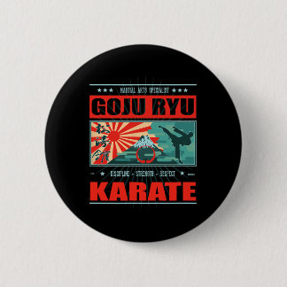 Goju Ryu Karate Kanji 6 Cm Round Badge