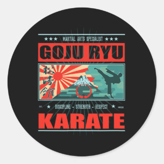 Goju Ryu Karate Kanji Classic Round Sticker
