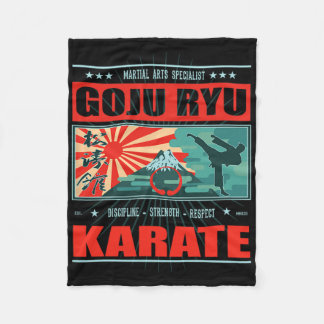 Goju Ryu Karate Kanji Fleece Blanket