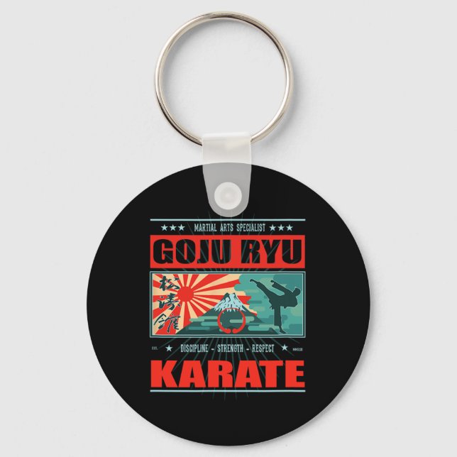 Goju Ryu Karate Kanji  Key Ring (Front)