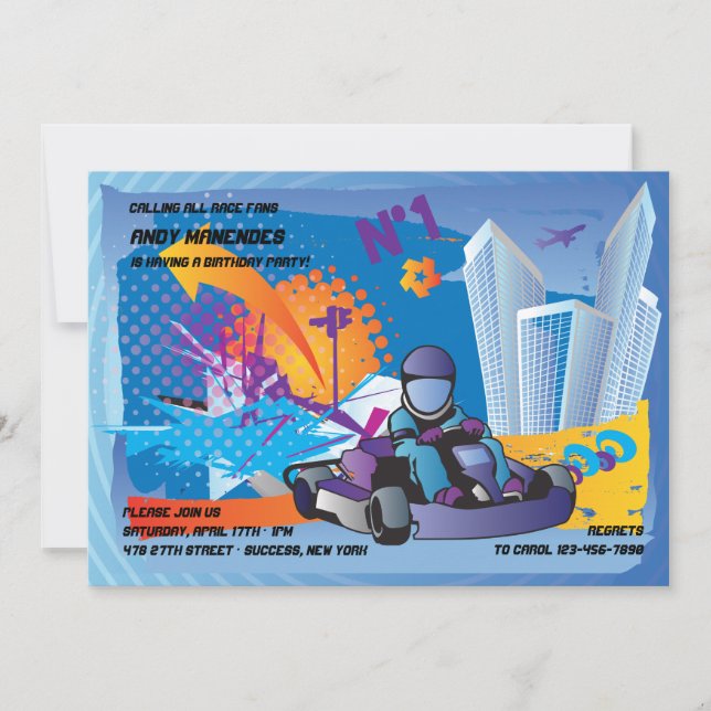 GoKart Invitations (Front)